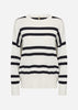 SC-DOLLIE STRIPE 819 Pullover Off white
