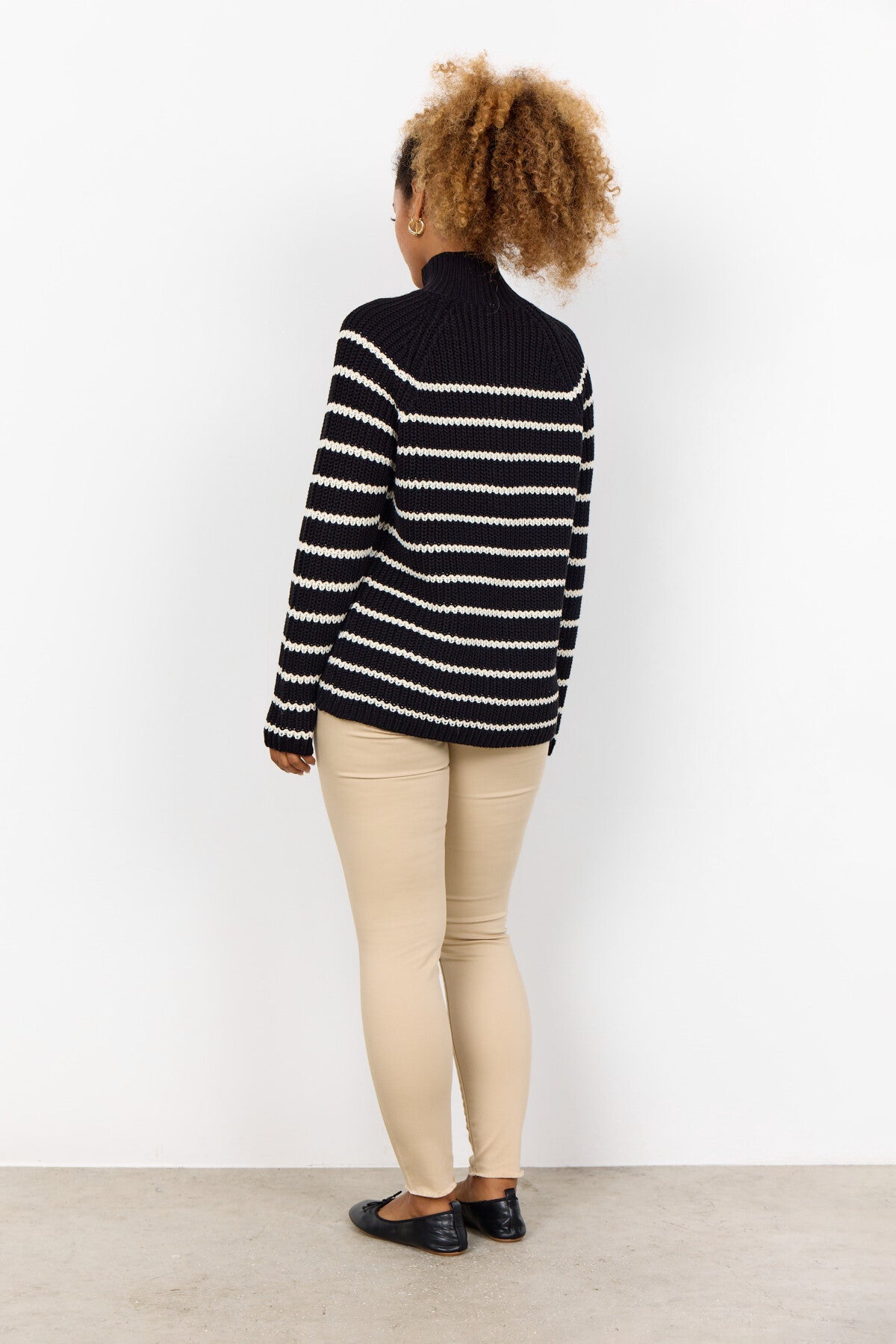 SC-REMONE STRIPE 33 Pullover Svart