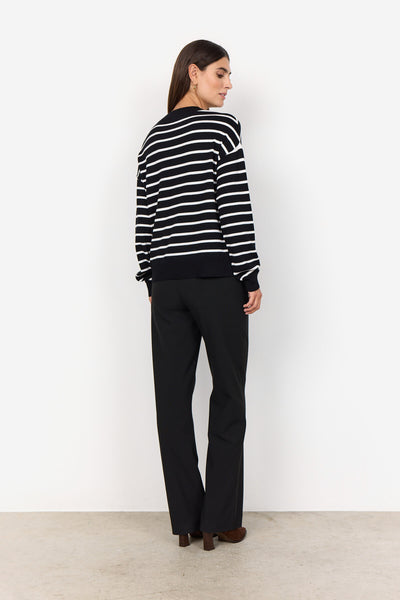 SC-DOLLIE STRIPE 780 Pullover Svart