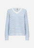 SC-REMONE STRIPE 42 Pullover Ljusblå