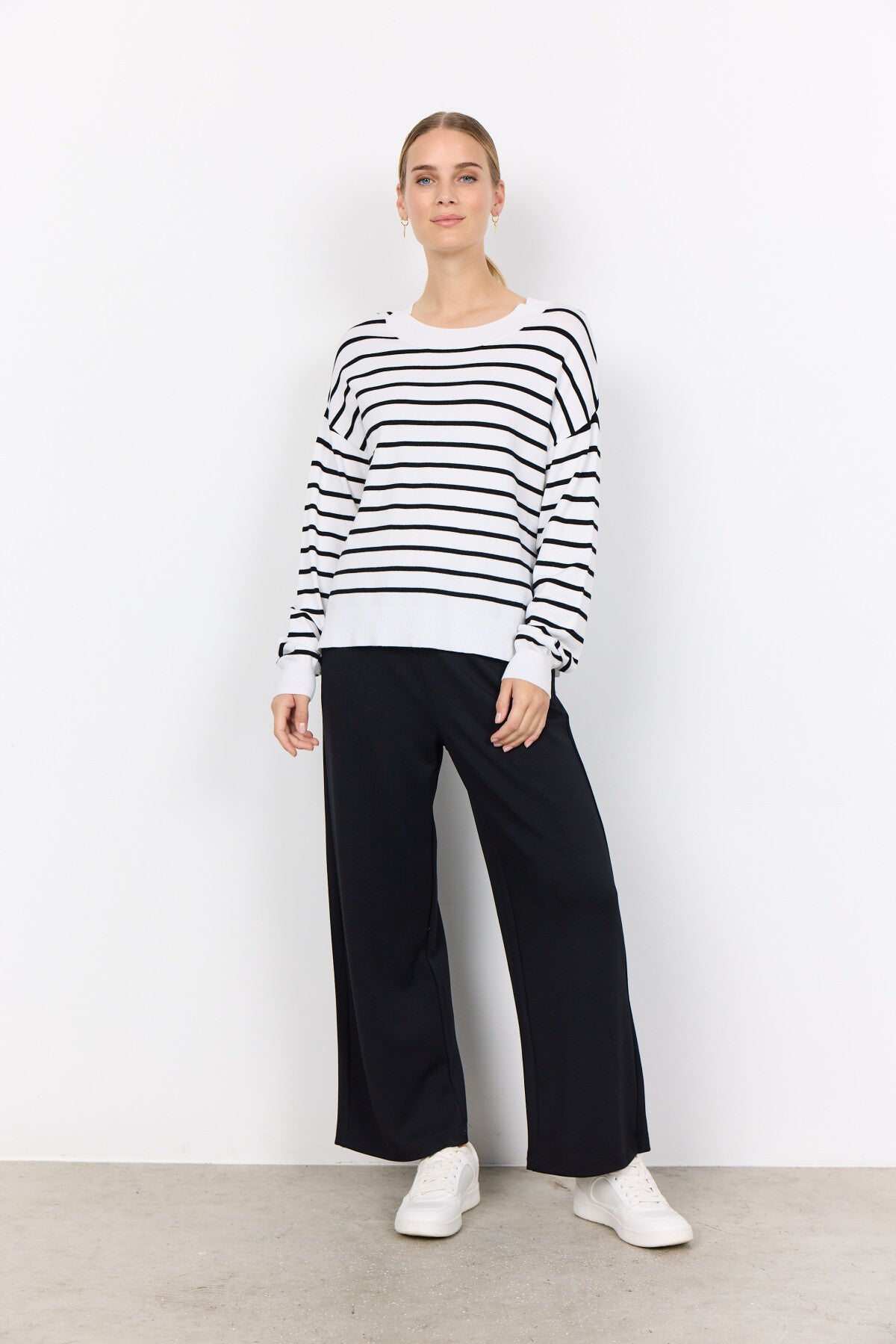 SC-DOLLIE STRIPE 780 Pullover Off white