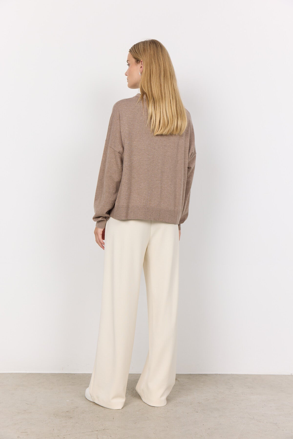 SC-NICOLINE 2 Cardigan Mörk sand