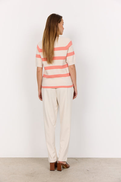 SC-KANITA STRIPE 19 Pullover Korall