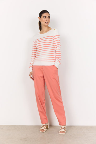 SC-DOLLIE STRIPE 783 Pullover Korall