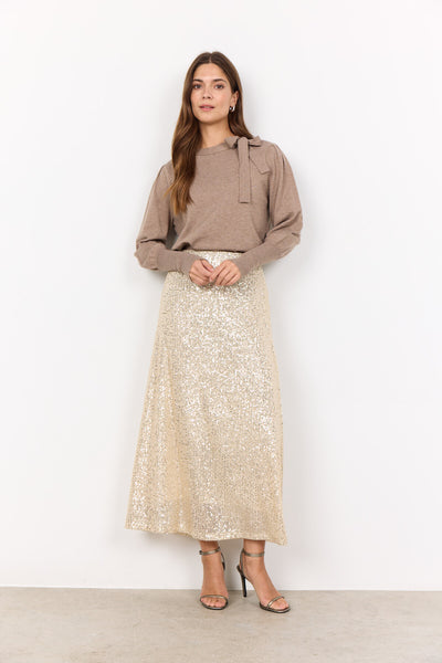 SC-NICOLINE 1 Pullover Mörk sand