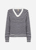 SC-REMONE STRIPE 42 Pullover Navy