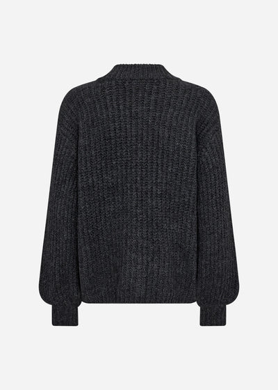 SC-GUNNA 8 Cardigan Mörkgrå