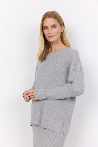 SC-KANITA 10 Pullover Ljusgrått