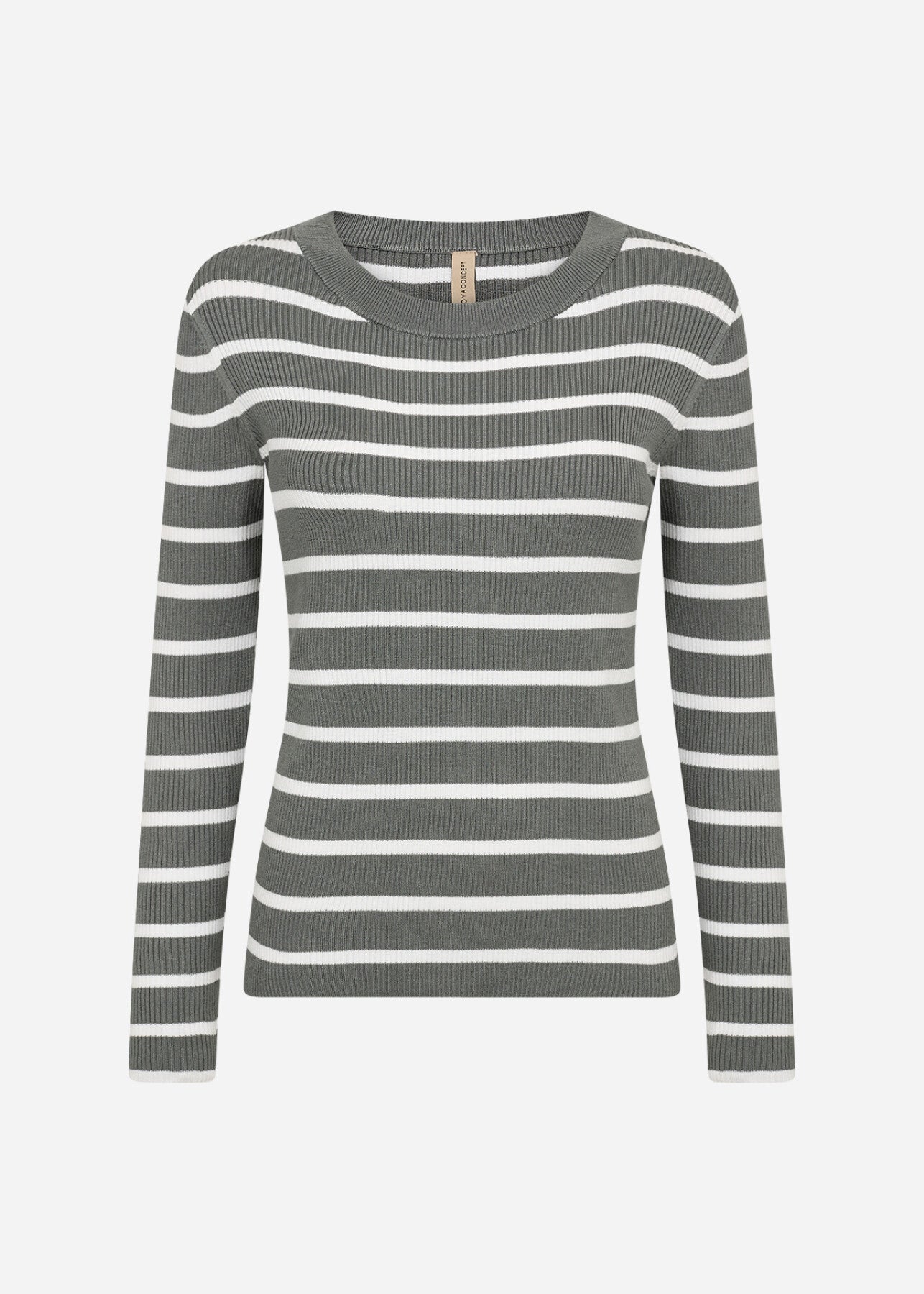 SC-DOLLIE STRIPE 777 Pullover Dammigt grönt