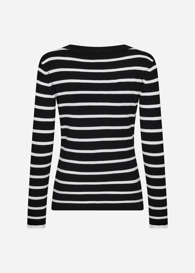 SC-DOLLIE STRIPE 777 Pullover Svart