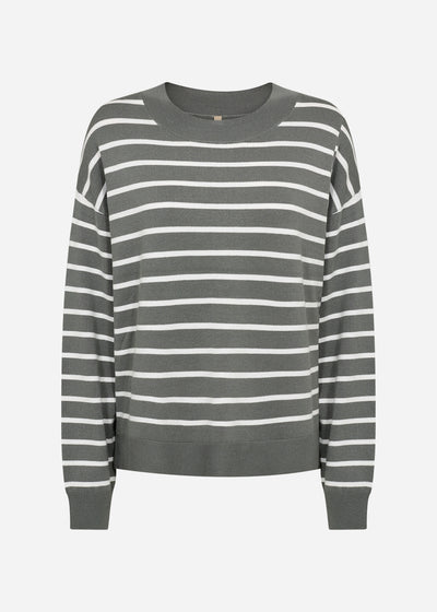 SC-DOLLIE STRIPE 780 Pullover Dammigt grönt