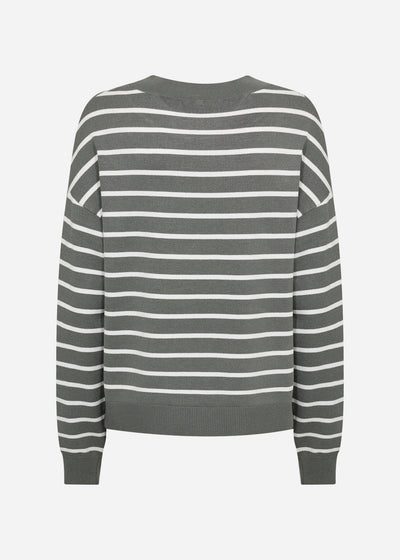 SC-DOLLIE STRIPE 780 Pullover Dammigt grönt