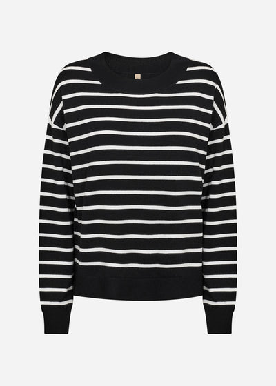 SC-DOLLIE STRIPE 780 Pullover Svart