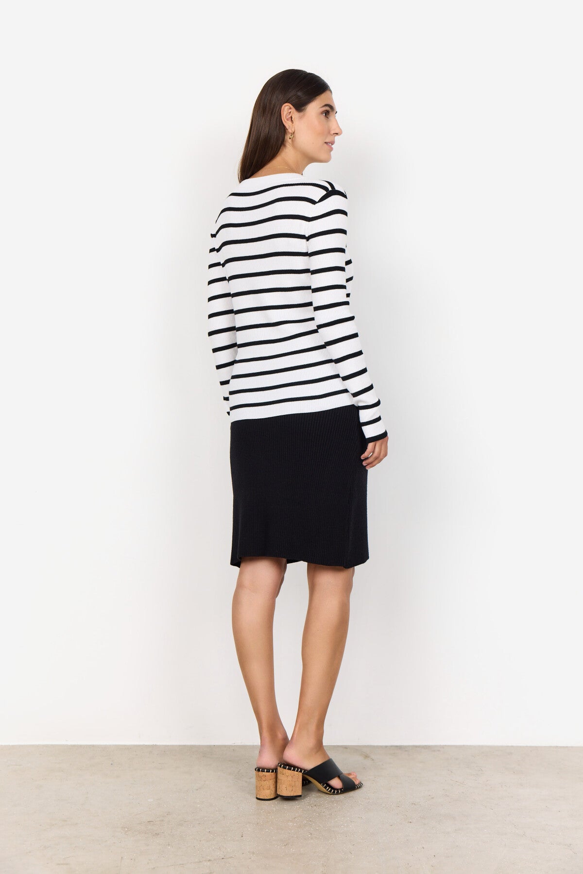 SC-DOLLIE STRIPE 777 Pullover Off white