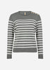 SC-DOLLIE STRIPE 783 Pullover Dammigt grönt