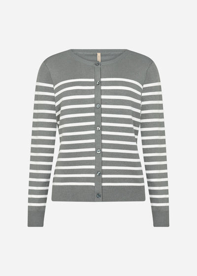 SC-DOLLIE STRIPE 784 Cardigan Dammigt grönt