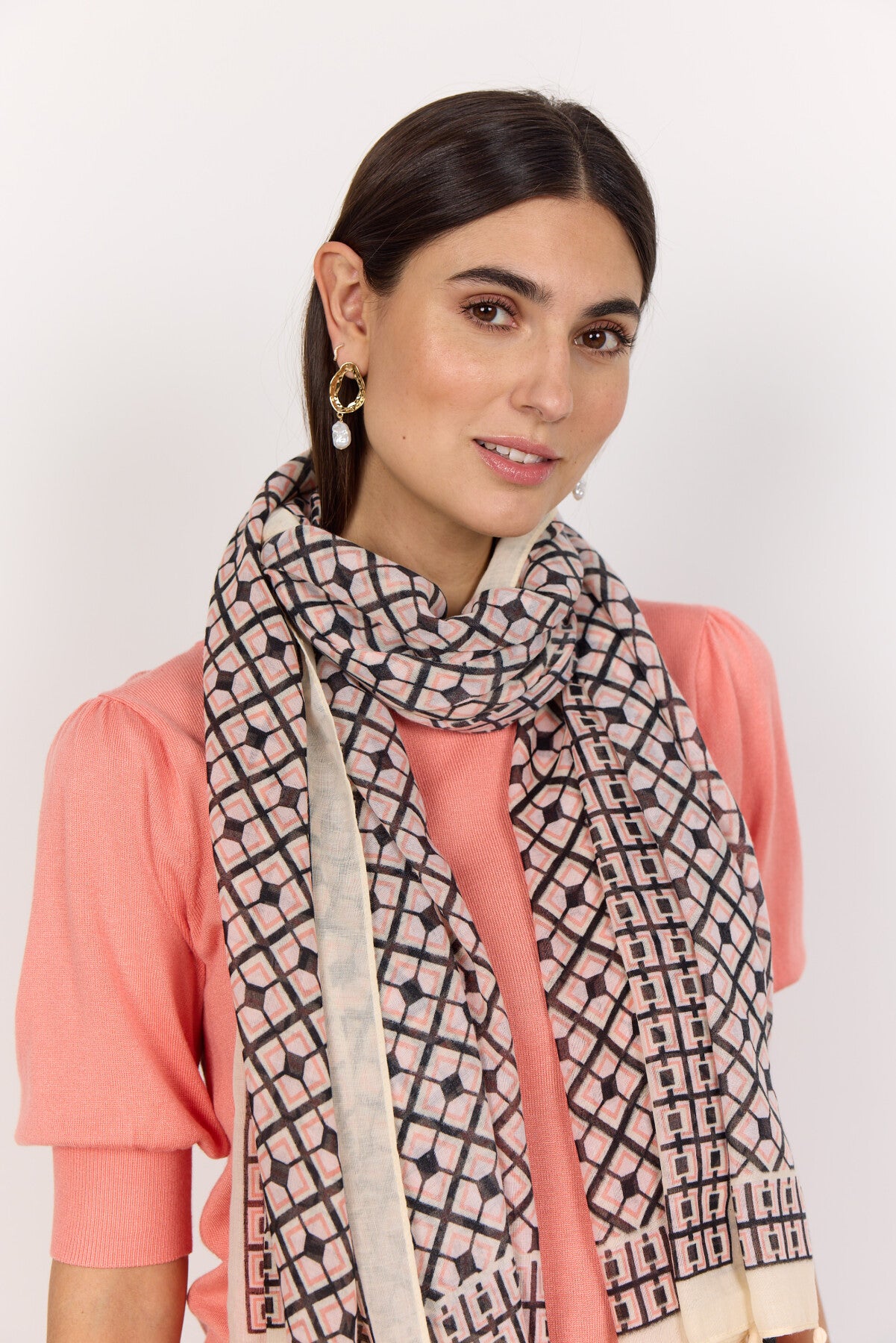 SC-POLKA 1 Scarf Korall