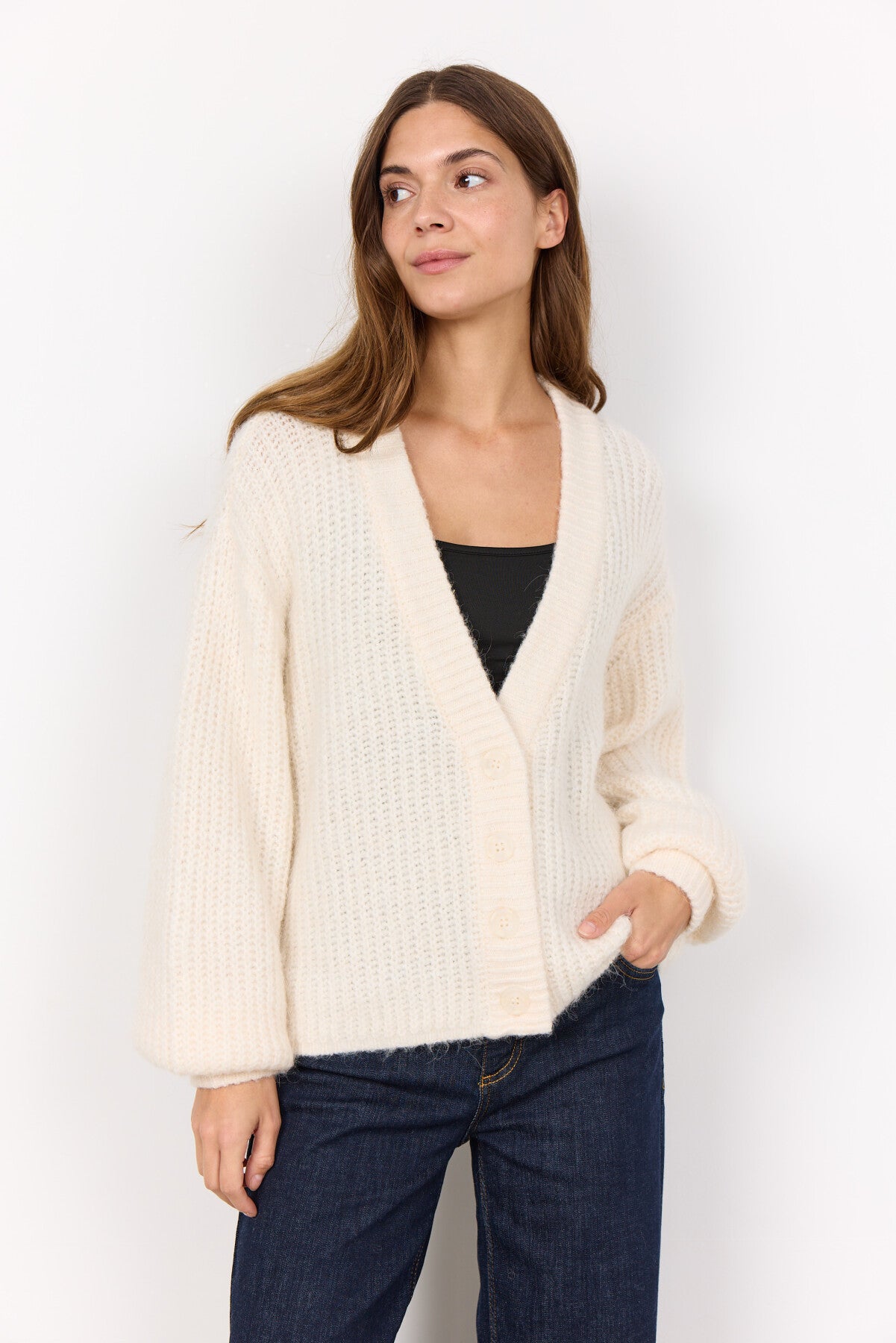 SC-GUNNA 8 Cardigan Cream