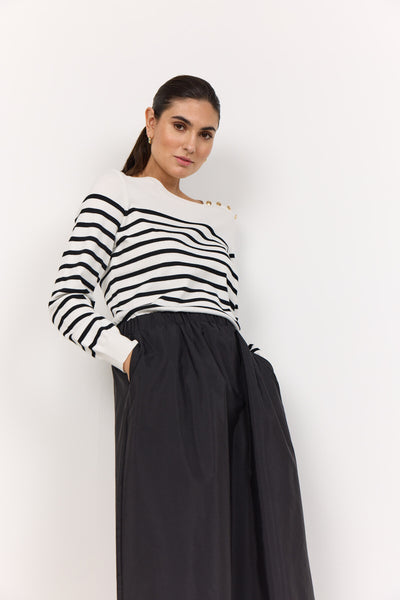 SC-DOLLIE STRIPE 783 Pullover Svart