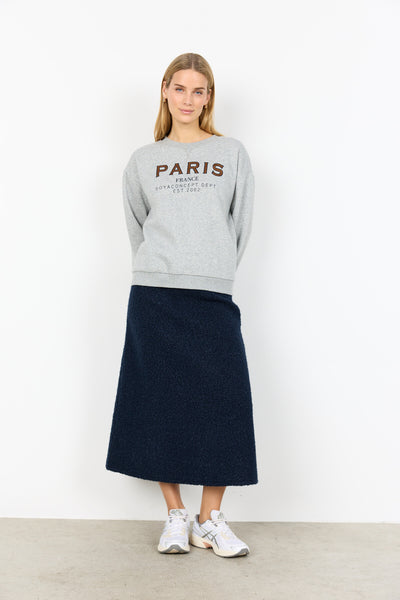 SC-ANGELIN 6 Sweatshirt Ljusgrått