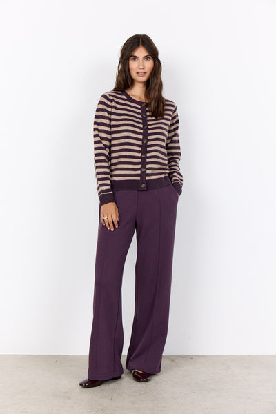 SC-ORLEAN STRIPE 13 Cardigan Lila