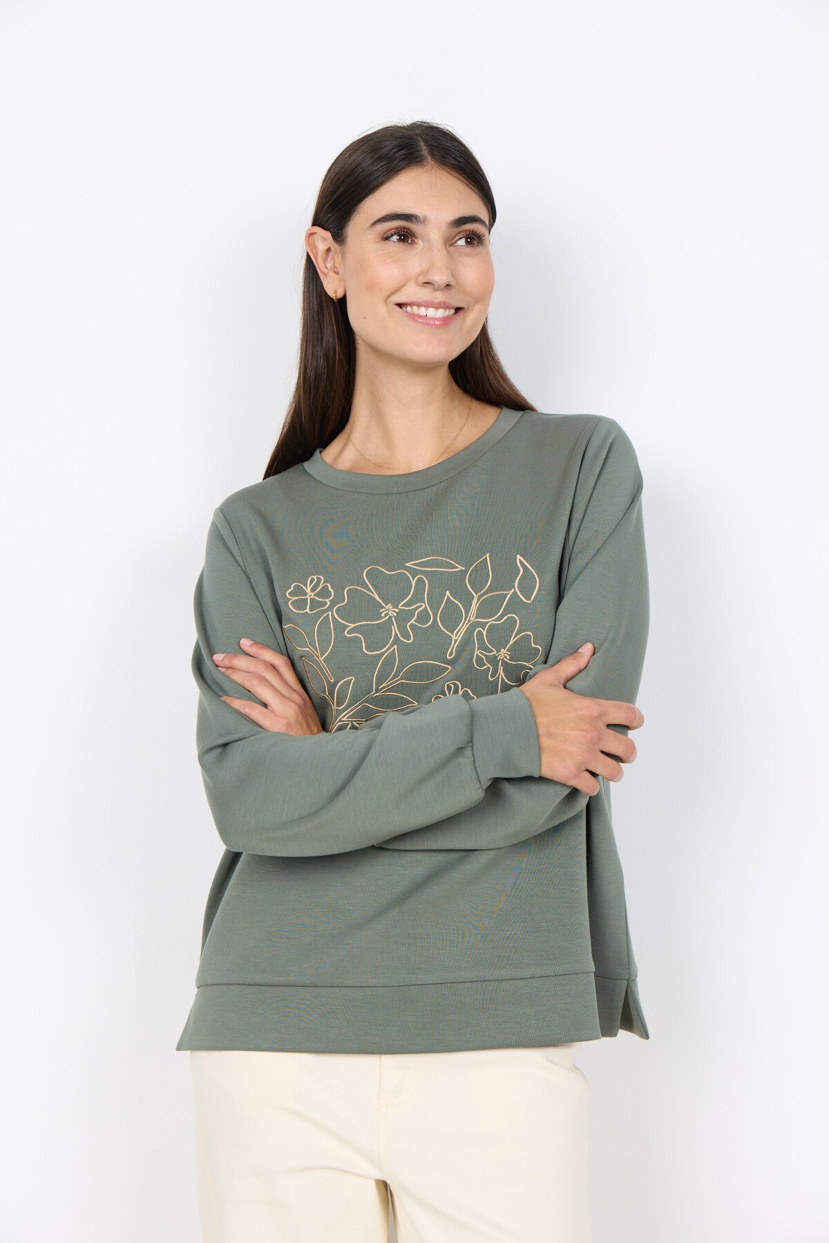 SC-BANU 287 Sweatshirt Dammigt grönt