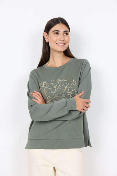 SC-BANU 287 Sweatshirt Dammigt grönt