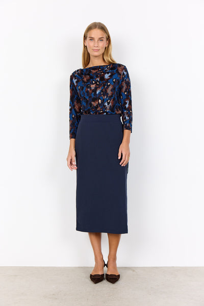 SC-MARICA AOP 342 Blus mörkblå