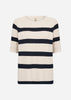 SC-KANITA STRIPE 19 Pullover Cream