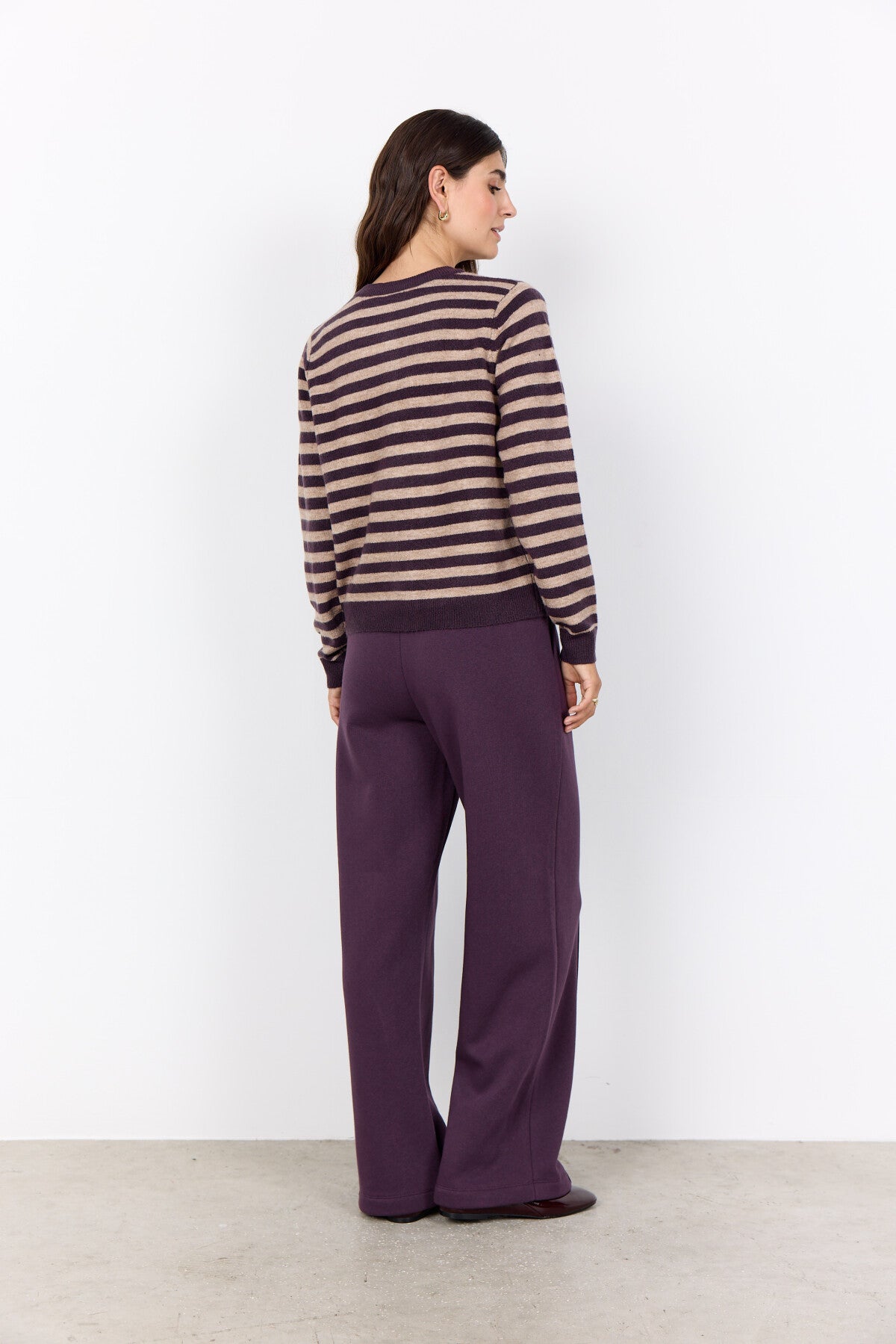 SC-ORLEAN STRIPE 13 Cardigan Lila