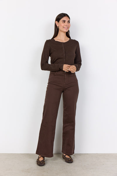SC-DOLLIE 446 Cardigan Mörkbrun