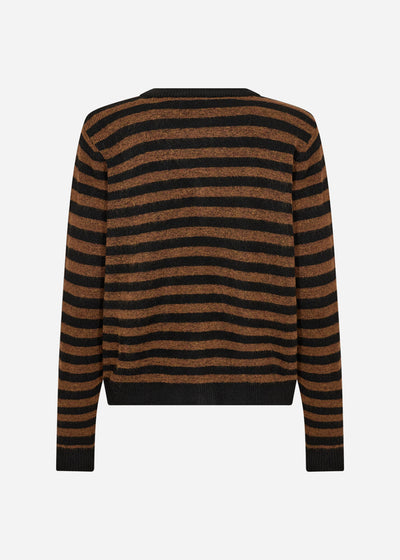 SC-ORLEAN STRIPE 13 Cardigan Svart
