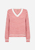 SC-REMONE STRIPE 42 Pullover Pink