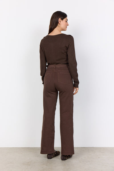 SC-DOLLIE 446 Cardigan Mörkbrun