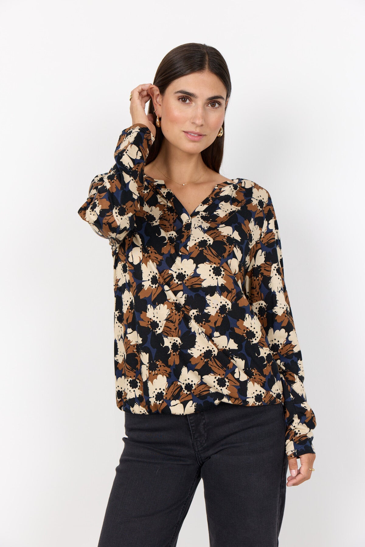 SC-FELICITY AOP 529 Blus Svart