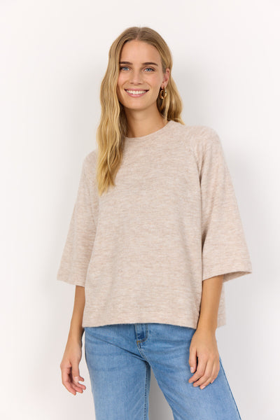 SC-ORLEAN 1 Pullover Ljus sand