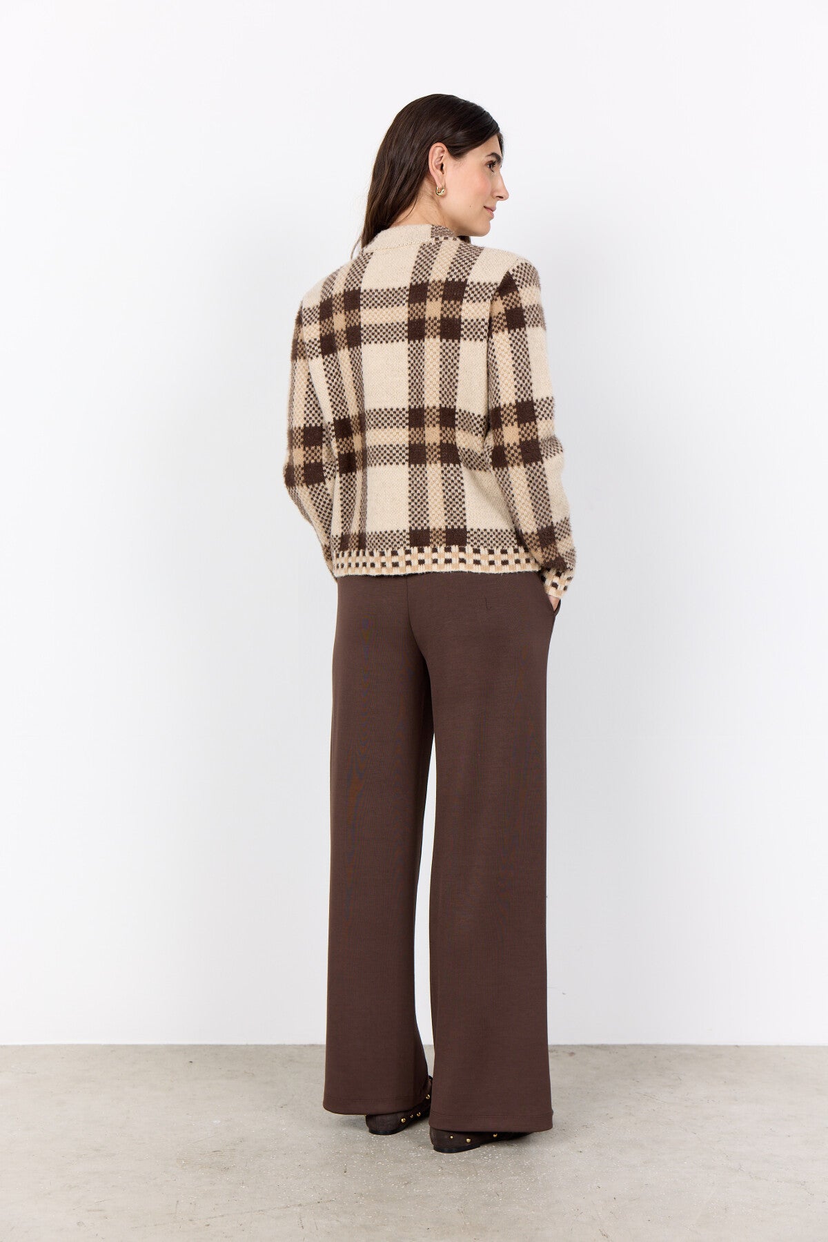 SC-VIBSA 2 Cardigan Mörk sand