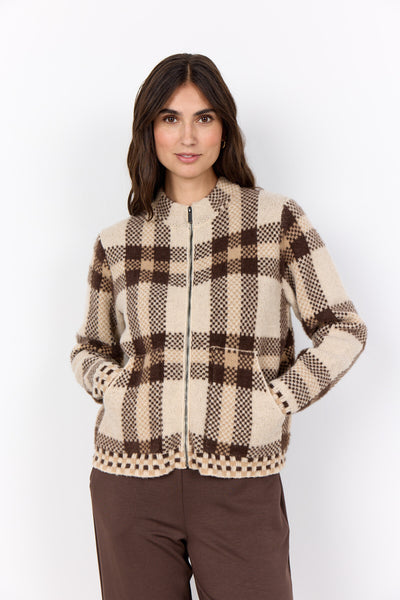 SC-VIBSA 2 Cardigan Mörk sand