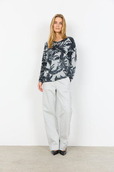 SC-BIARA AOP 152 Blus Ljusgrått