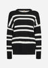 SC-DOLLIE STRIPE 819 Pullover Svart