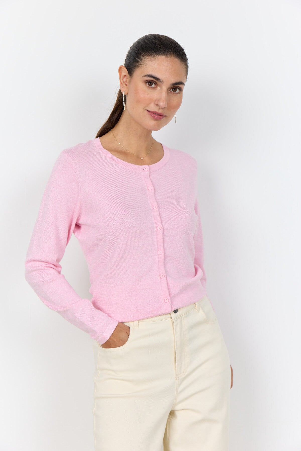 SC-DOLLIE 446 Cardigan Lyseröd